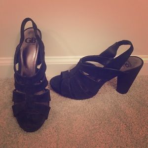 Gianni Bini black leather heels size 10