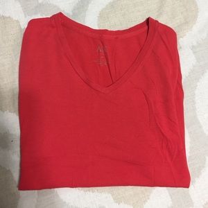 Armani Red V neck t