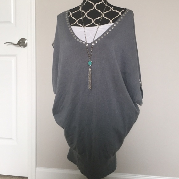 Vertigo Paris Studded Slouchy Sweater Dress - image 1