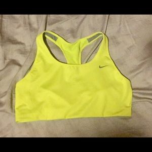 Neon green/yellow Nike sports bra