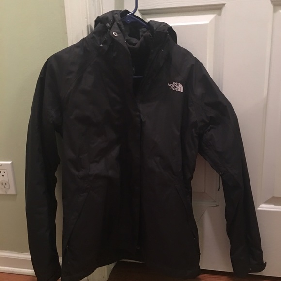North Face Women Rain Coat Black Sz M
