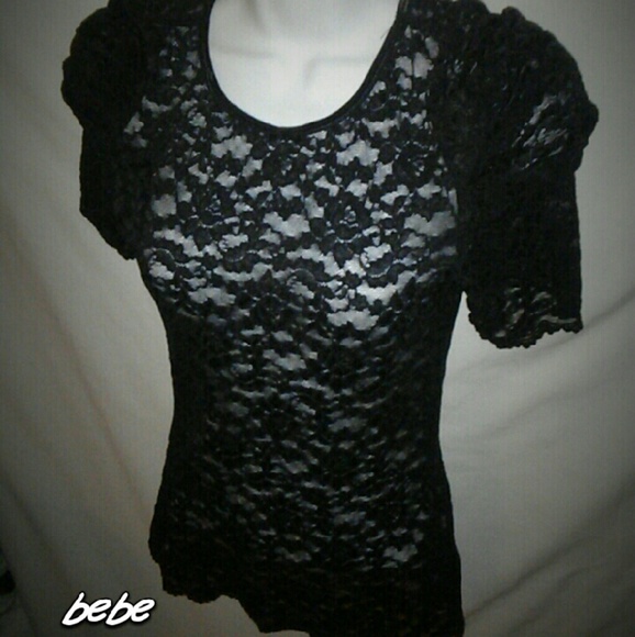 Bebe/ LACE See Through Sexy Top