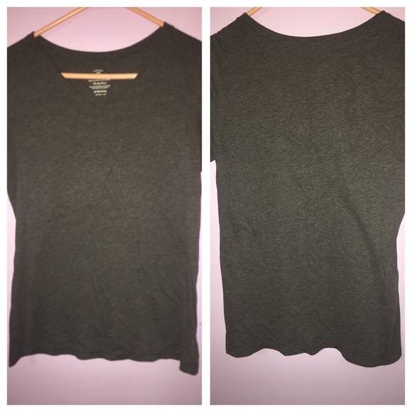 Grey V-neck shirt