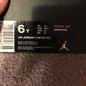 Air Jordan 11 space jams size 6