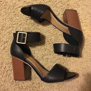 Black Ankle Strap Heels