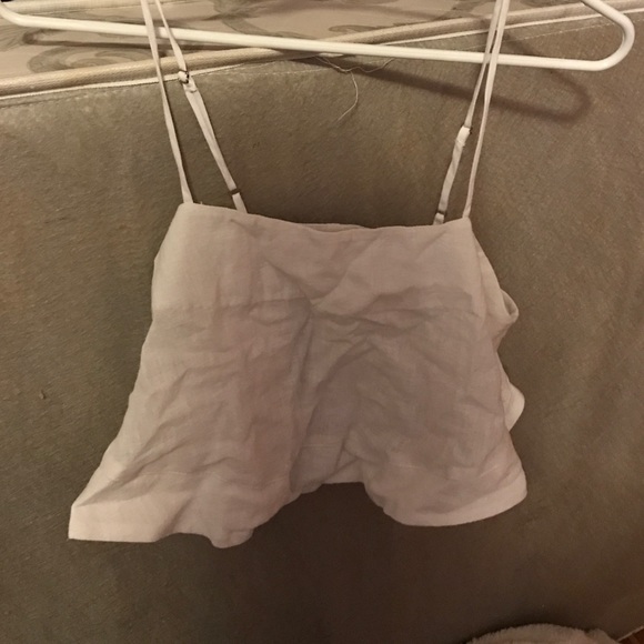 Urban outfitters (TELA) white flowy crop top