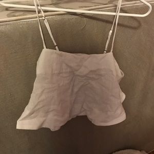 Urban outfitters (TELA) white flowy crop top