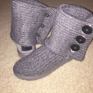 Grey Knit uggs Size 6