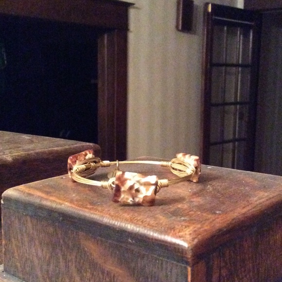 Brown bourbon and bowtie bracelet