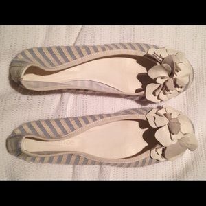Striped Sundance ballet flats