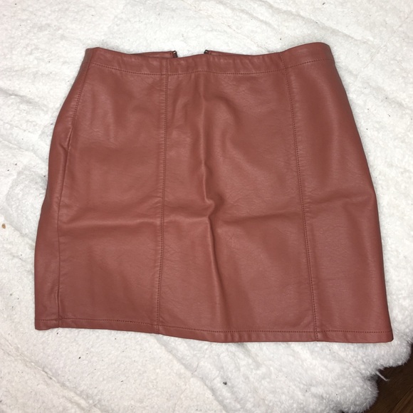 Faux leather skirt