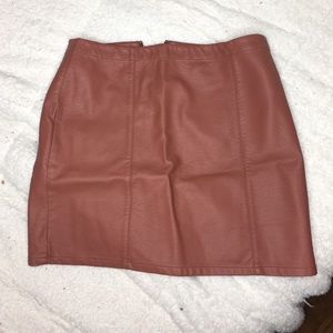 Faux leather skirt