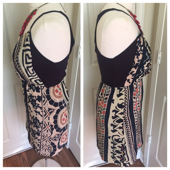 Navy Patterned Dress - Picture 3 of 3