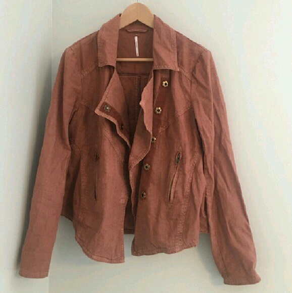RESERVED Free people canvas linen jacket