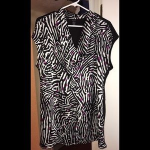 Alfani Zebra Print Top Size 12
