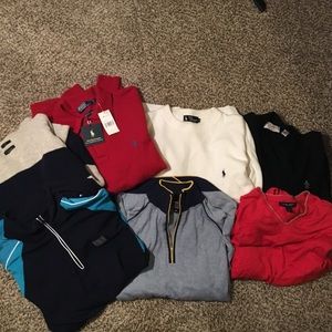 Lot off sweaters. All fit like men's medium