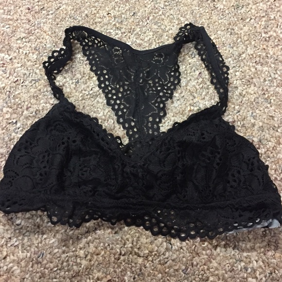 Black lace bralette