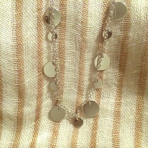 Lia Sophia long drop silver confetti necklace