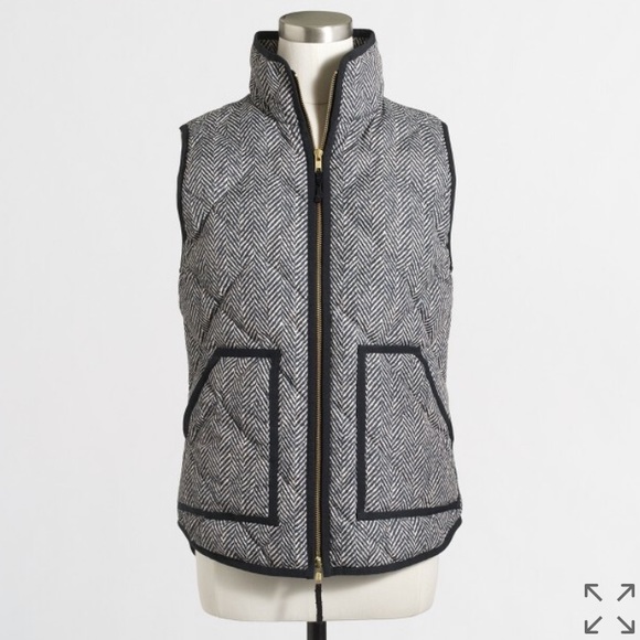 J. Crew Tops - J CREW PRINTED QUILTED PUFFER VEST