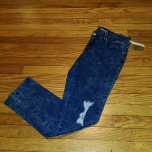 NEW MOSSIMO Skinny Distressed Wash Jeans Multi Sz