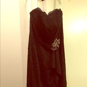 Zac Posen black lace bridesmaid dress