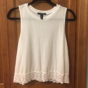 muscle tank with lace details