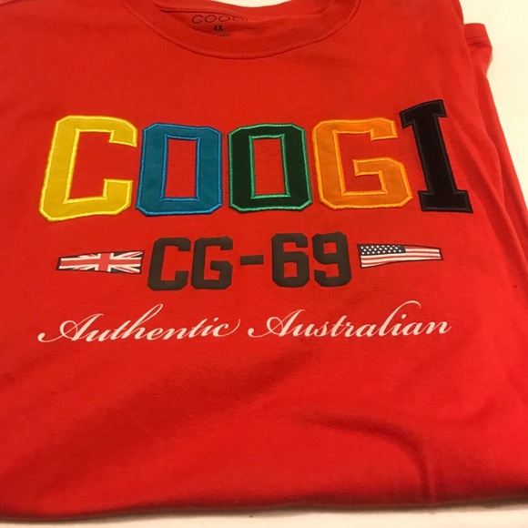 Coogi multi colored logo tee
