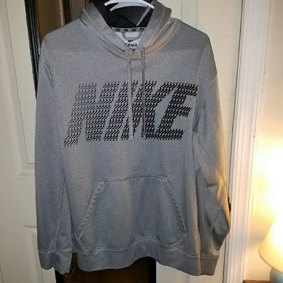 Nike  Tops - Large Nike Gray & Black Hoodie