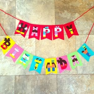 Mickey Mouse house club happy birthday banner
