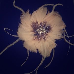 Chico's feather & marabou pin