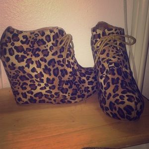 Leopard Wedges
