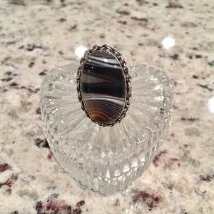 Botswana agate ring