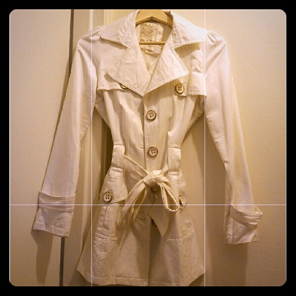 White Trench Coat - Picture 2 of 4