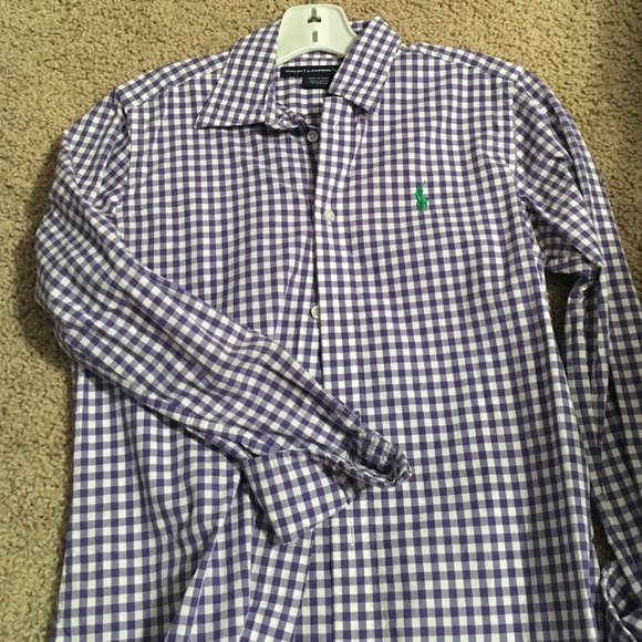 Purple Gingham Polo
