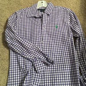 Purple Gingham Polo