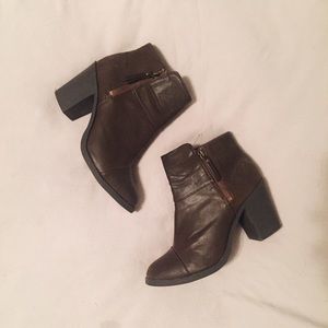 H&M Faux Leather Brown Booties