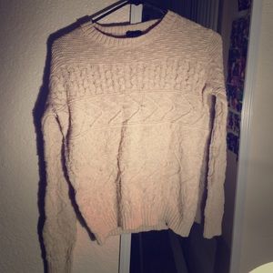 Cream woven sweater