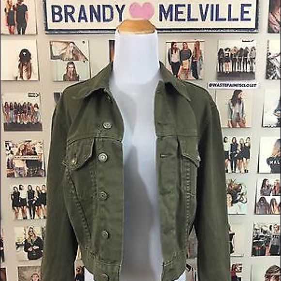 Rare Green California Brandy Melville Jacket - Picture 2 of 3