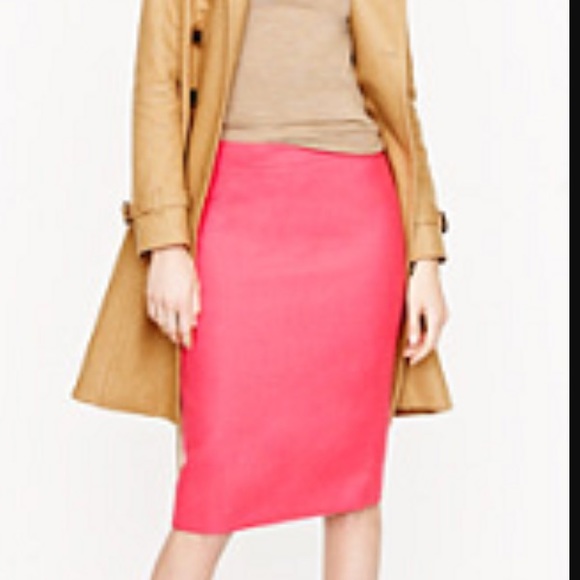 J Crew No. 2 Pencil Skirt in Hot Pink