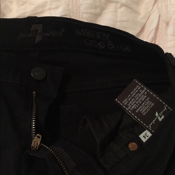 7 For All Mankind 
Skinny Crop & Roll Skinny Jeans