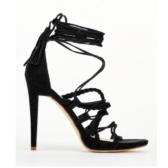 Black Lace Up Heels