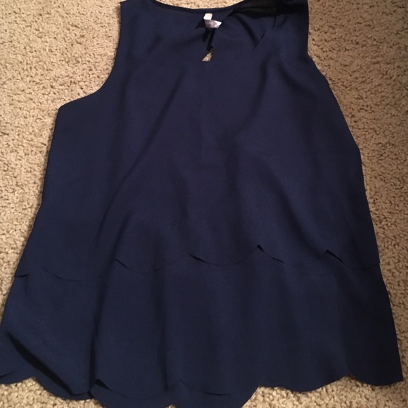 Paper Crane scalloped tank