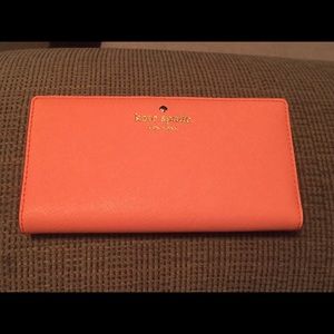 NWOT Kate Spade coral colored wallet
