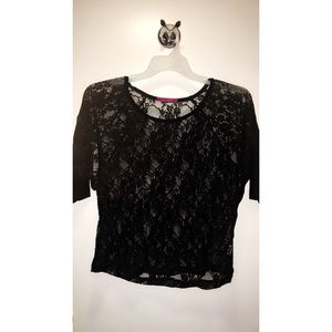 Black lace top