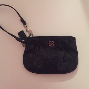 Coach sequin wristlet