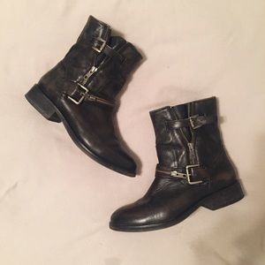 Treasure&Bond Catalina Mid Leather Moto Boots