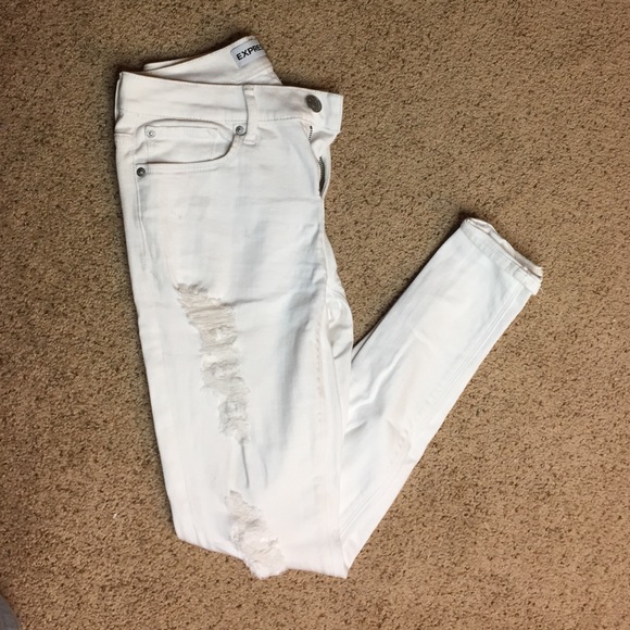 express white ripped jeans