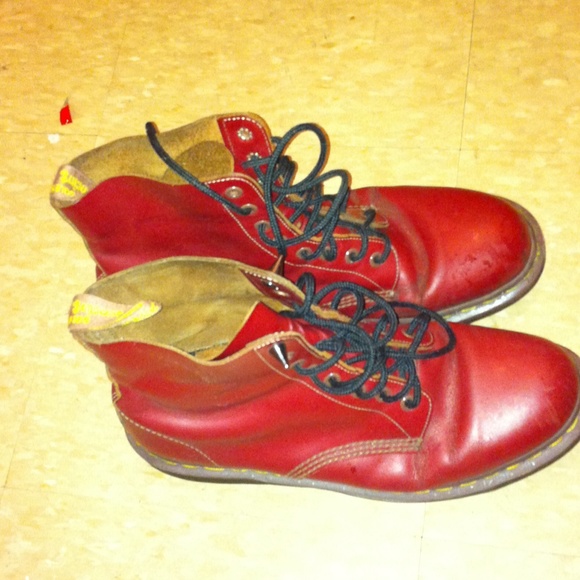 Red Doc Marten Boots