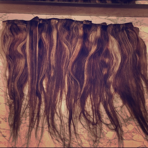 100% human hair clip in extensions