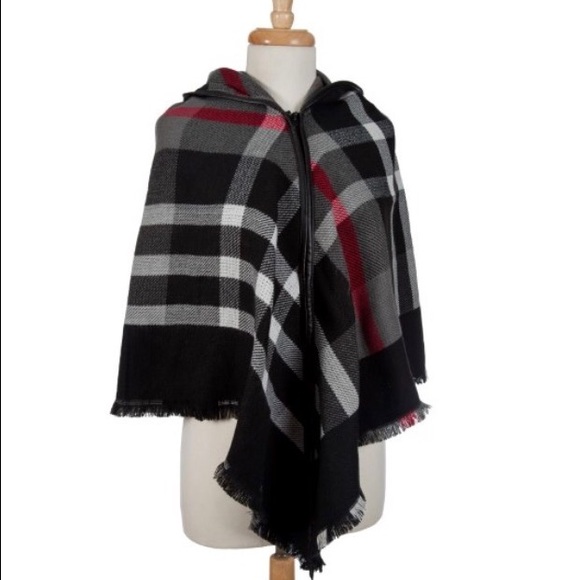 Brand New Zip Up Hooded Poncho